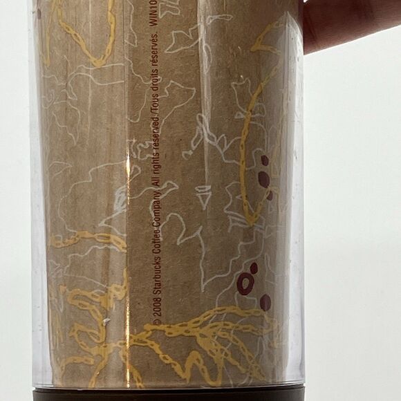 Starbucks Travel Tumbler 12oz 2008 Multicolor Abstract Art Coffee Mug Cup - Picture 2 of 11